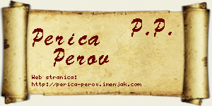 Perica Perov vizit kartica